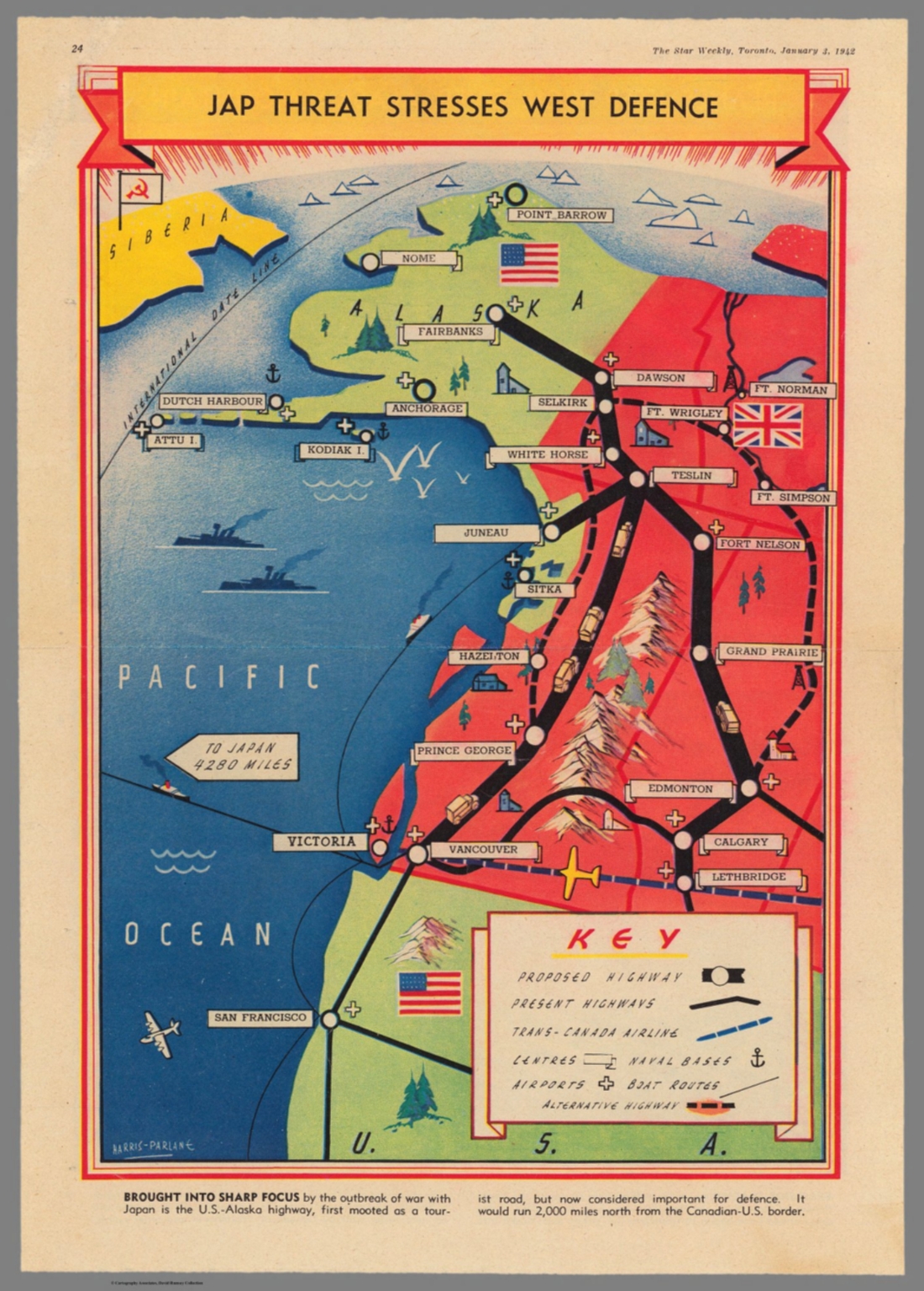 AlCan Highway Proposals 1942 Star Weekly